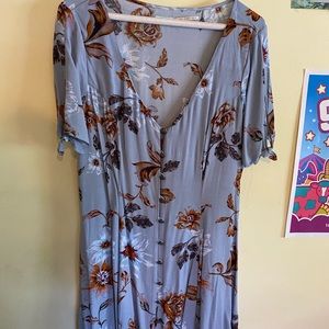 Blue floral urban outfitters dress